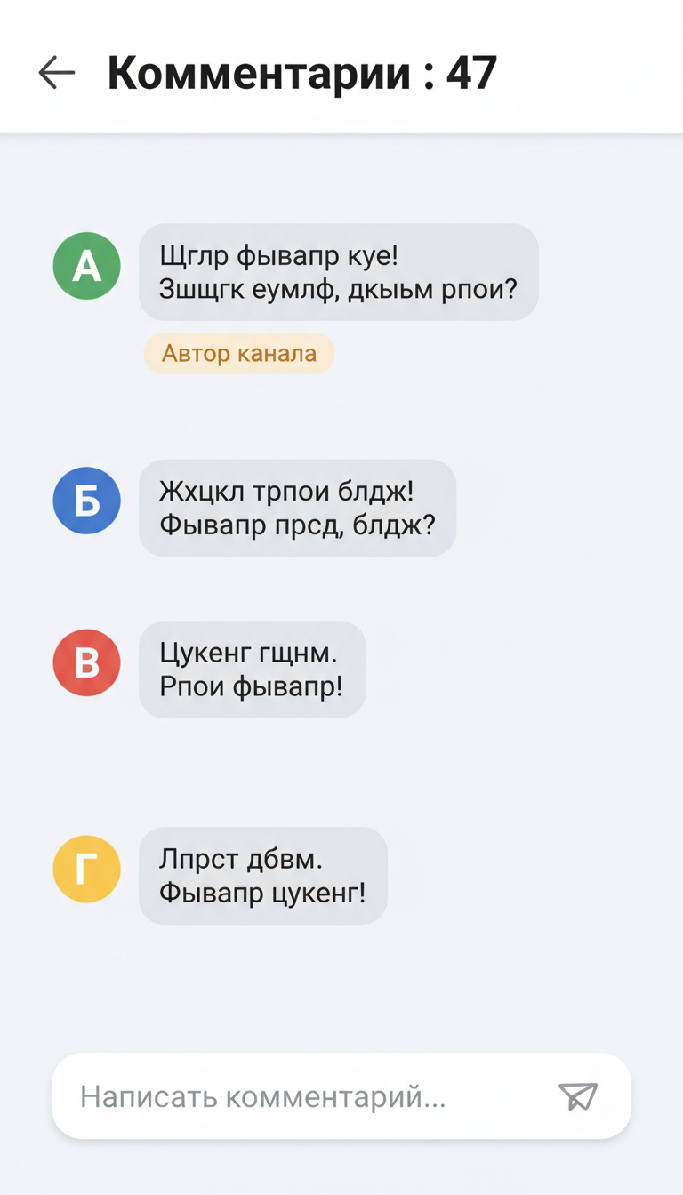 Иллюстрация — открытое обсуждение комментариев с пометкой «Автор канала»