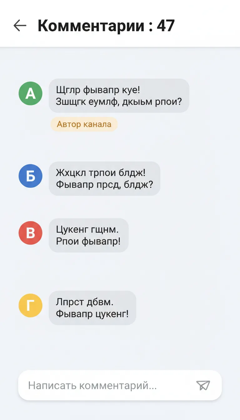 Иллюстрация — открытое обсуждение комментариев с пометкой «Автор канала»